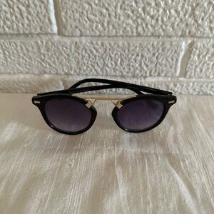 Vintage Dior  Black Sunglasses with Gold Accents
